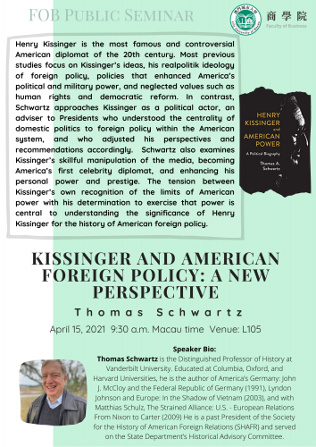 Kissinger and American Foreign Policy: A New Perspective