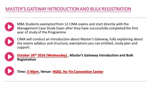 Master’s Gateway Introduction and Bulk Registration