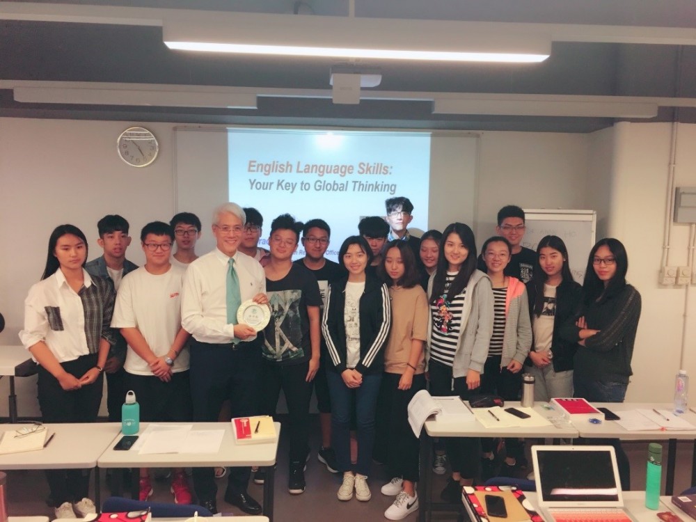 Mr. Horace Ho sharing with the first-year IBC students