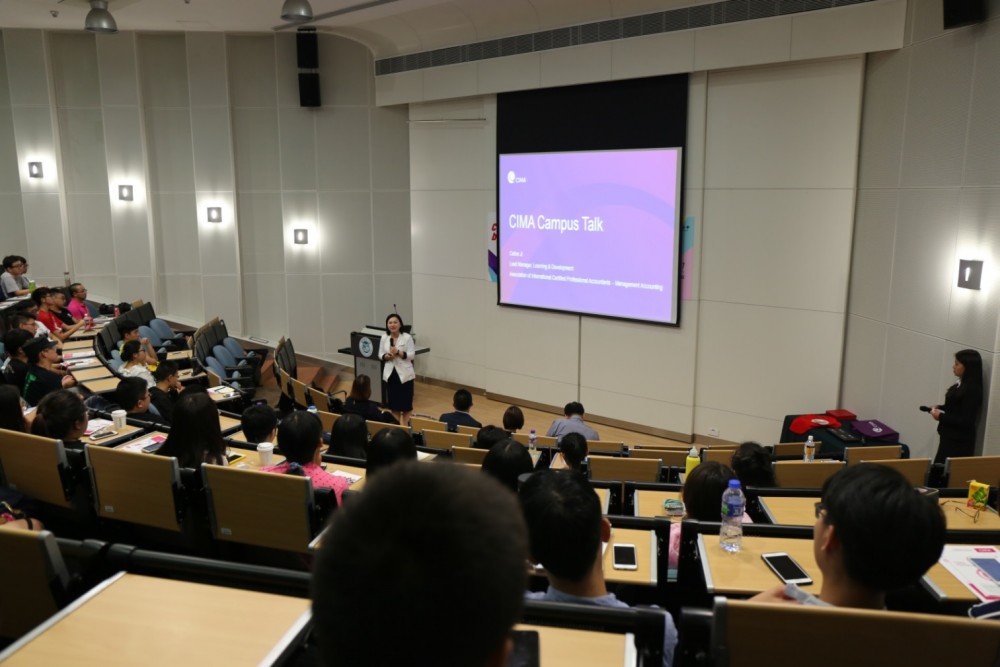 Ms. Celine Ji introducing CIMA background and qualification test