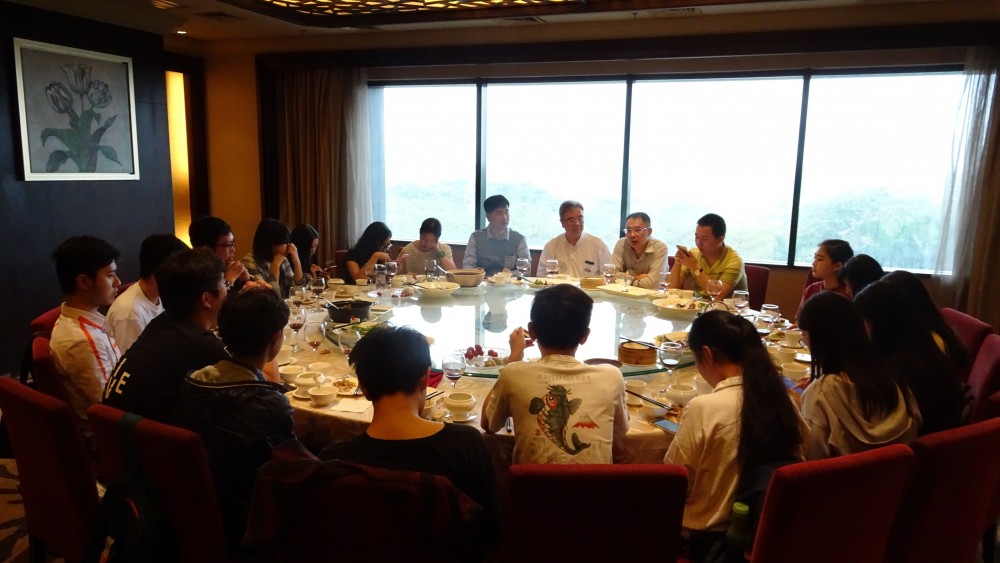 Lunch gathering with professor and students