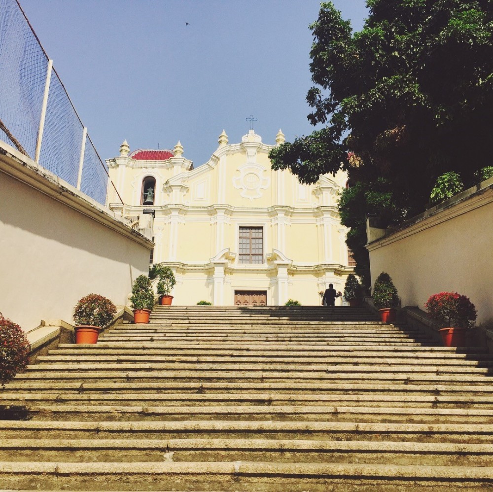 Students visiting different churches in Macao