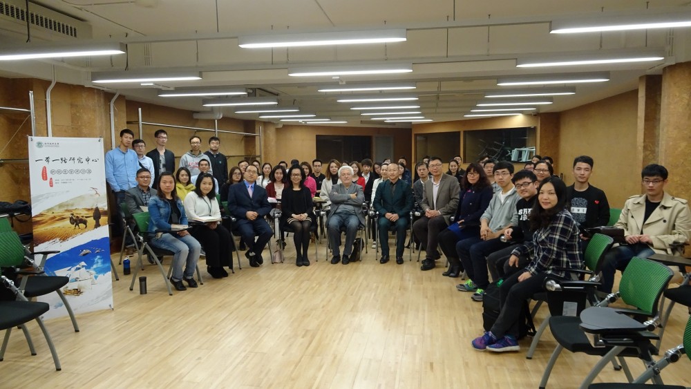 There is a vigorous discussion between the students and their teachers