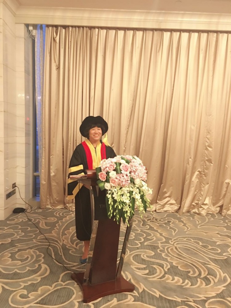 Vice Rector Kong giving the opening speech