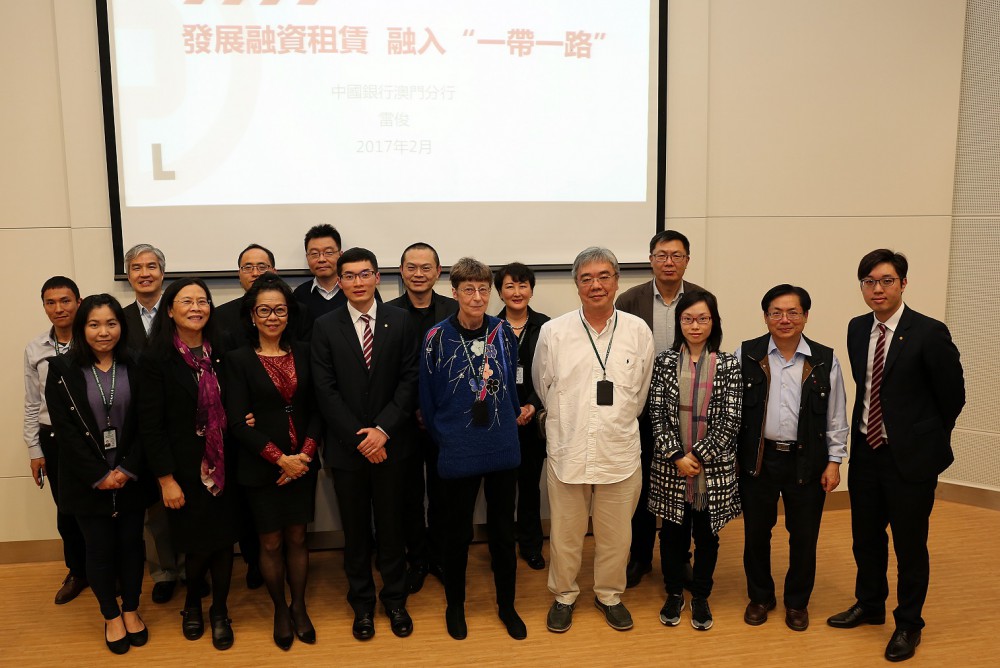 Group photo with seminar presenter Mr. Lei Jun and Faculty of Business teachers