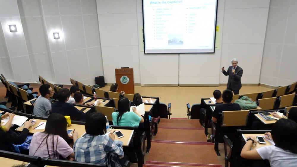 Mr. Horace Ho presenting on English Language Skills