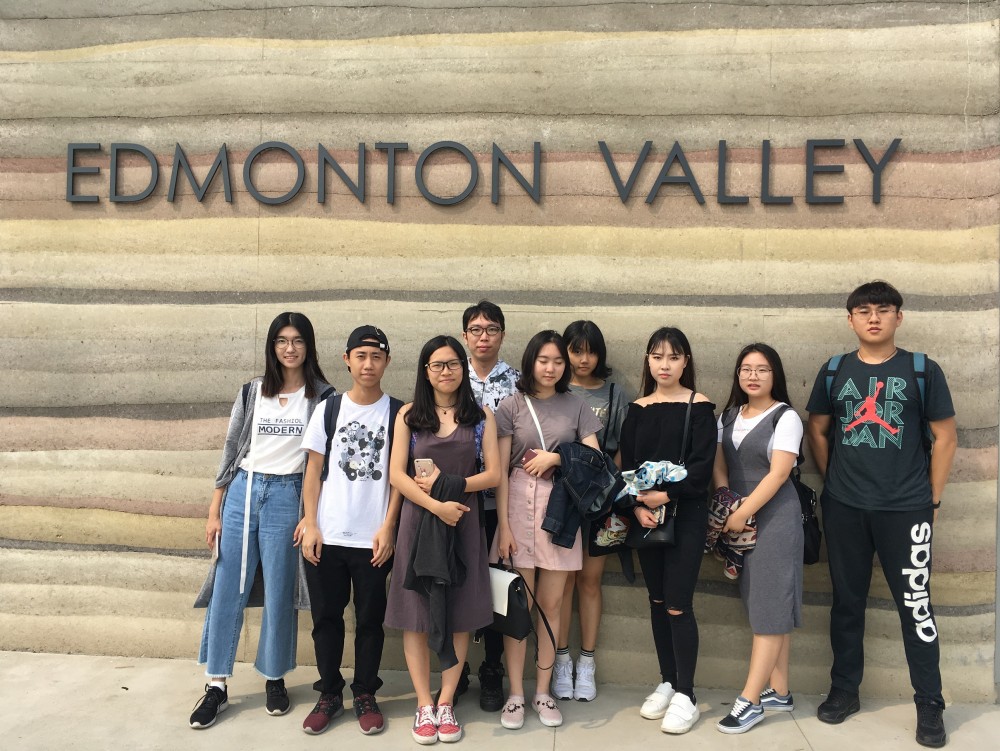 The students visit local landmarks