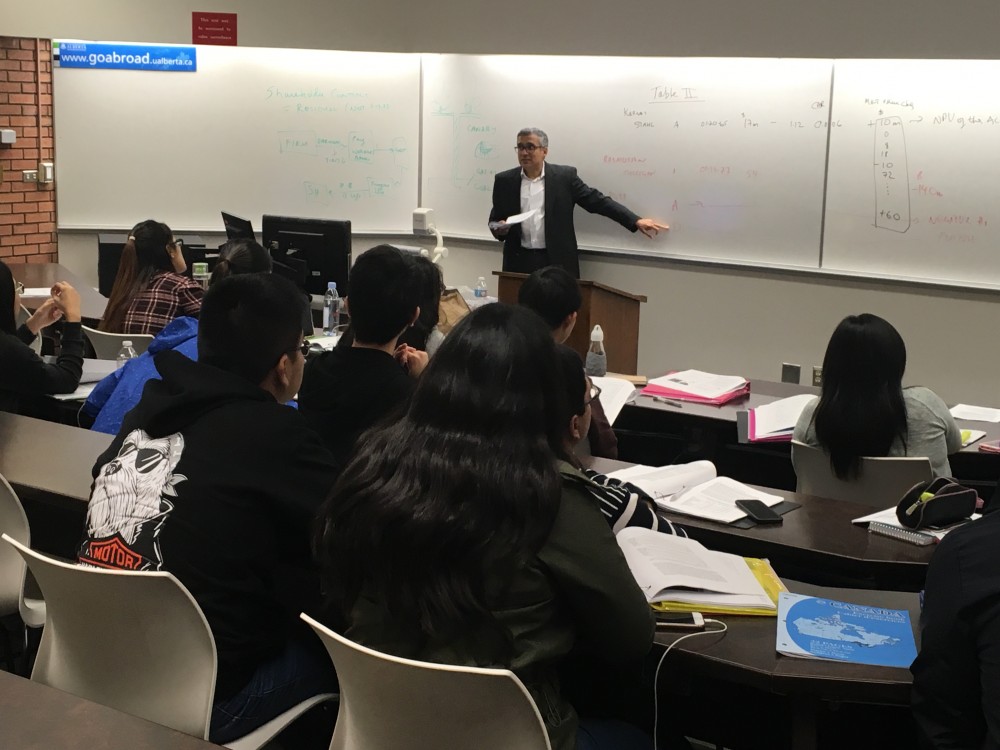 Prof. Vikas Mehrotra teaches a course