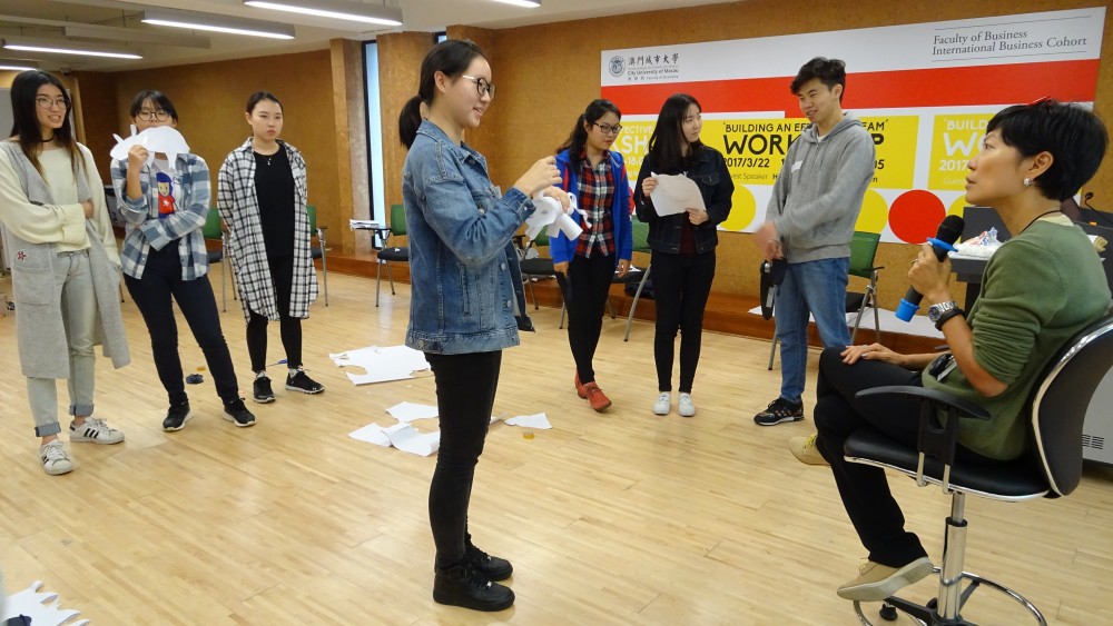 International Business Cohort students participate in workshop activities