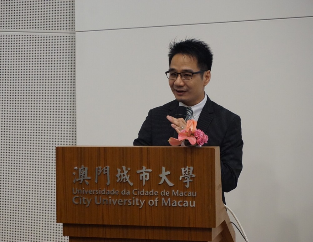 Mr. Jay Pao Wai Chon speaks on “Research and Statistics of the Monetary Authority of Macao”